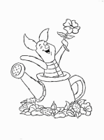 A coloring page of winnie the pooh - piglet